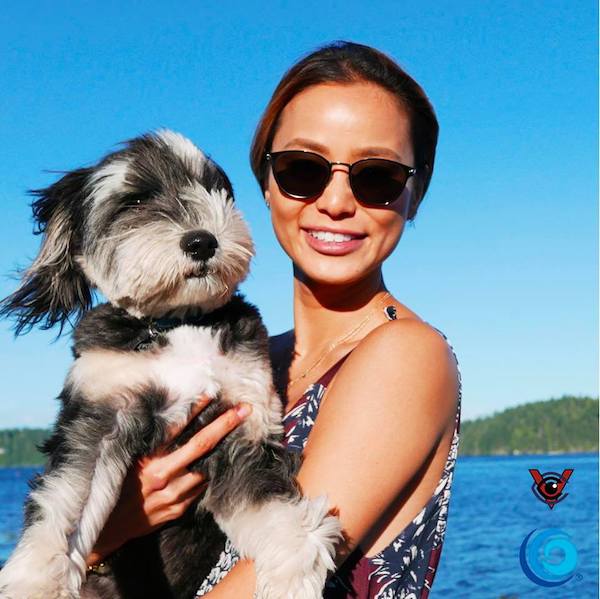 Jamie Chung and cute dog | Sunglasses | Coffman Vision Clinic in Bend